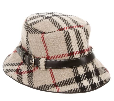 burberry black hat|Burberry check wool bucket hat.